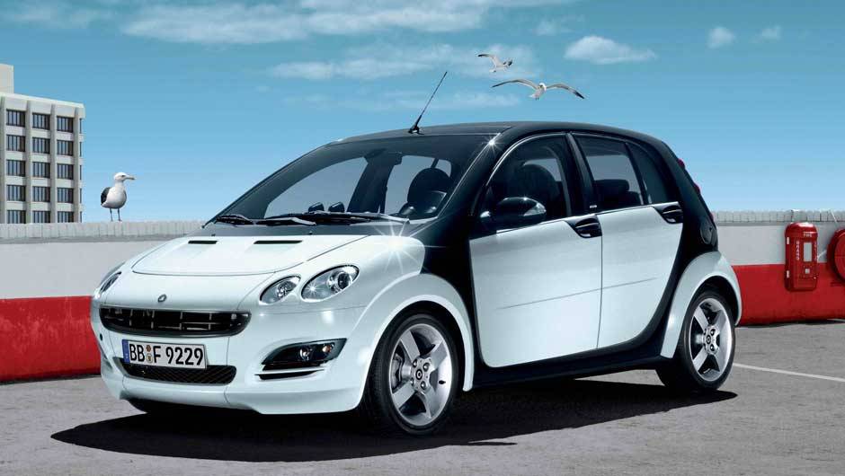 Smart ForFour: produzido de 2004 a 2006, este hatch compartilhava plataforma com o Mitsubishi Colt, mas nunca igualou o sucesso do ForTwo; sua segunda gera&ccedil;&atilde;o estreou em 2014