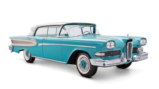Edsel: o primog&ecirc;nito de Henry Ford batizou a marca que deveria alavancar as vendas da Ford Motor Company, mas a empresa foi extinta ap&oacute;s tr&ecirc;s anos de baixas vendas