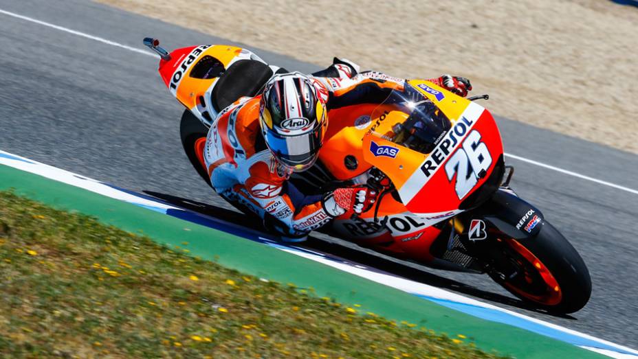 Dani Pedrosa. | <a href="https://beta-develop.quatrorodas.abril.com.br/moto/noticias/reinado-marc-marquez-nao-tem-fim-781505.shtml" rel="migration">Leia mais</a>