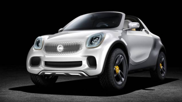 A picape subcompacta é inspirada no ForTwo e conta com as mesmas linhas A picape subcompacta é inspirada no ForTwo e conta com as mesmas linhas