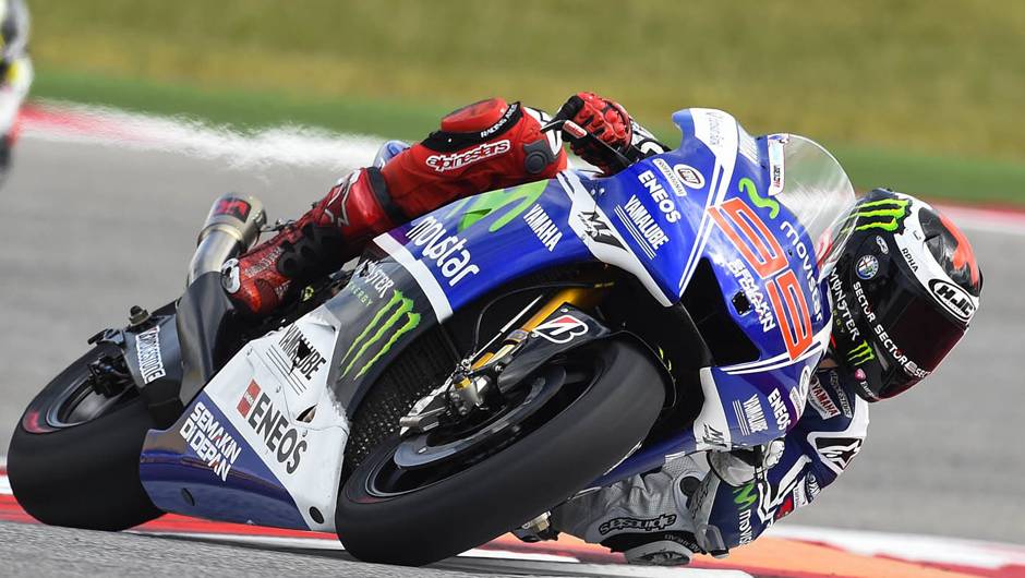 Jorge Lorenzo sai na quinta posi&ccedil;&atilde;o | <a href="https://beta-develop.quatrorodas.abril.com.br/moto/noticias/marquez-domina-treino-pole-austin-779649.shtml" rel="migration">Leia mais</a>