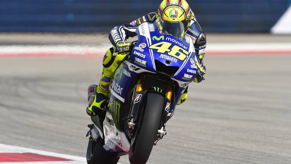 O multicampe&atilde;o Valentino Rossi fez o sexto tempo | <a href="https://beta-develop.quatrorodas.abril.com.br/moto/noticias/marquez-domina-treino-pole-austin-779649.shtml" rel="migration">Leia mais</a>