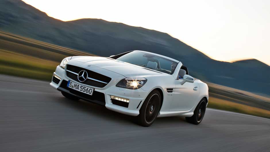 SLK 55 AMG: com 421 cv e torque m&aacute;ximo de 54 mkgf, o roadster &eacute; o SLK mais potente j&aacute; produzido pela montadora