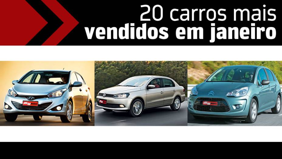 Veja a lista com o 20 automóveis mais vendidos no Brasil em janeiro de 2013 | <a href="https://beta-develop.quatrorodas.abril.com.br/noticias/mercado/vendas-caem-13-64-janeiro-732838.shtml" rel="migration">Leia mais</a>