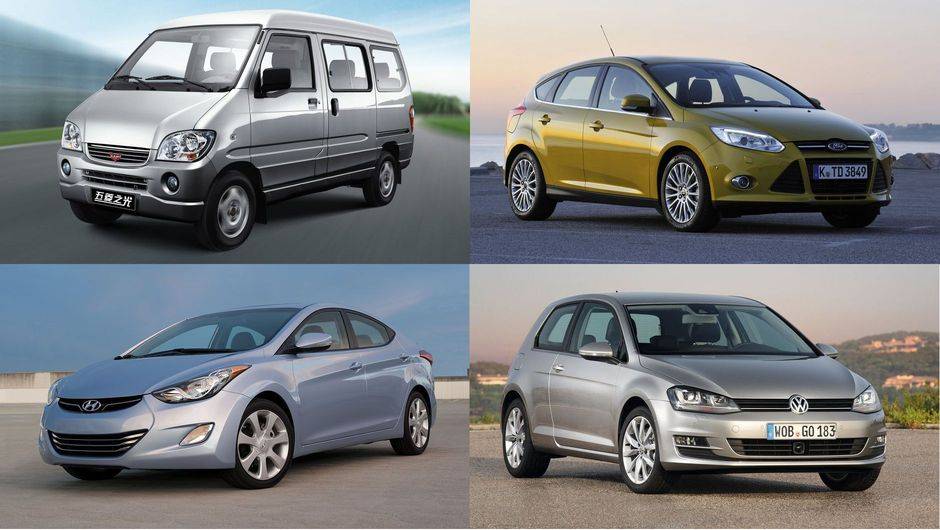 Os carros mais vendidos no mundo em 2012