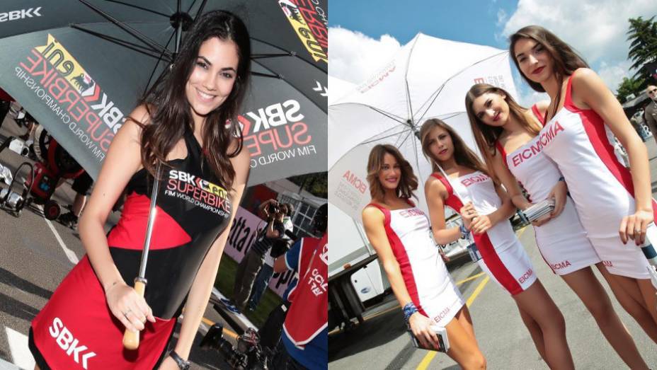 Veja as belas garotas que marcaram presença na Etapa de Monza da Superbike e e saiba como foi a corrida! | <a href="%20https://beta-develop.quatrorodas.abril.com.br/moto/noticias/wsbk-melandri-se-destaca-monza-741150.shtml" rel="migration">Leia mais</a>