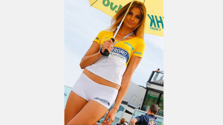 Veja as belas garotas da MotoGP, etapa de San Marino| <a href="https://beta-develop.quatrorodas.abril.com.br/moto/noticias/motogp-lorenzo-triunfa-misano-754124.shtml" rel="migration">Leia mais</a>