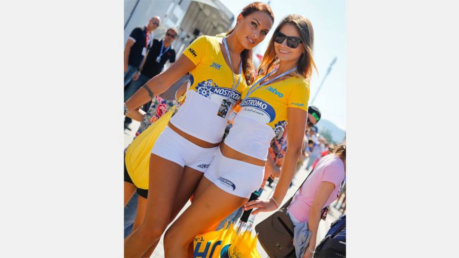 Veja as belas garotas da MotoGP, etapa de San Marino| <a href="https://beta-develop.quatrorodas.abril.com.br/moto/noticias/motogp-lorenzo-triunfa-misano-754124.shtml" rel="migration">Leia mais</a>