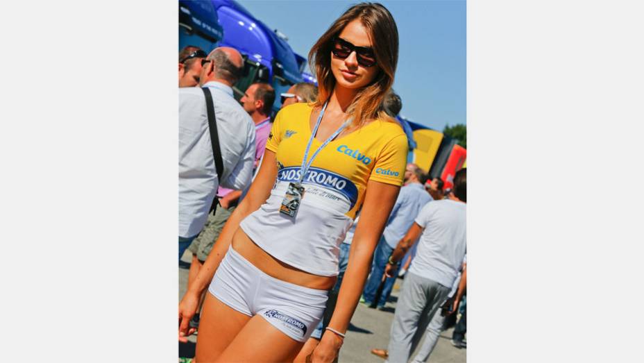 Veja as belas garotas da MotoGP, etapa de San Marino| <a href="https://beta-develop.quatrorodas.abril.com.br/moto/noticias/motogp-lorenzo-triunfa-misano-754124.shtml" rel="migration">Leia mais</a>