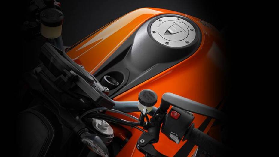 Seu DNA agressivo atinge a expressão máxima | <a href="https://beta-develop.quatrorodas.abril.com.br/moto/noticias/ktm-revela-1290-super-duke-r-2014-755875.shtml" rel="migration">Leia mais</a>