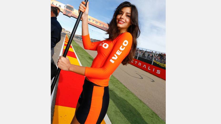 Veja as belas garotas da MotoGP, etapa de Arag&oacute;n | <a href="https://beta-develop.quatrorodas.abril.com.br/moto/galerias/competicoes/motogp-aragon-domingo-755577.shtml" rel="migration">Leia mais</a>