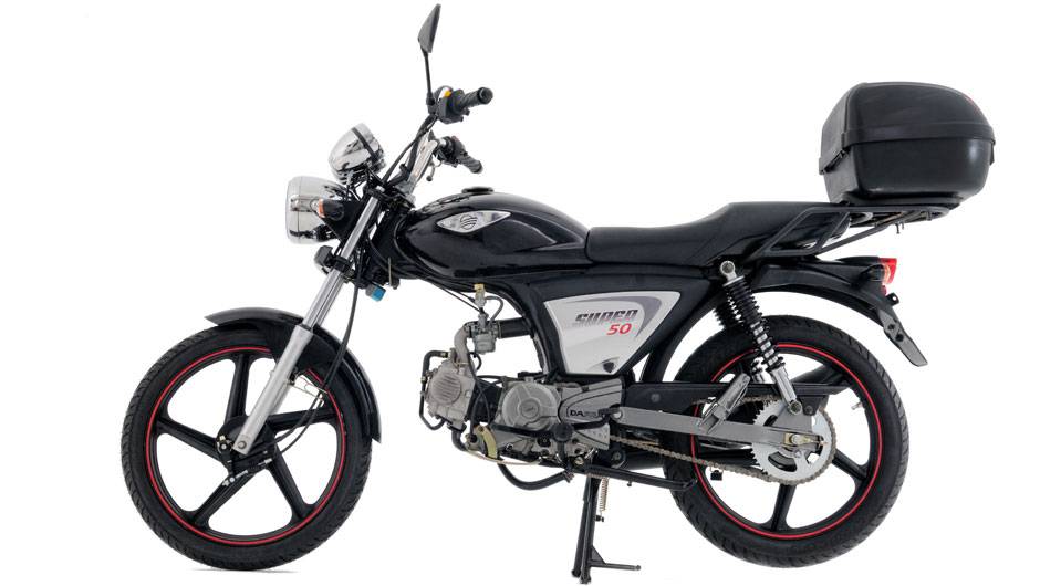 Modelo possui partida el&eacute;trica e a pedal, acionamento autom&aacute;tico de embreagem e tanque com capacidade para 10 litros | <a href="https://beta-develop.quatrorodas.abril.com.br/moto/noticias/dafra-apresenta-novos-modelos-salao-duas-rodas-756438.shtml" rel="migration">Leia mais</a>
