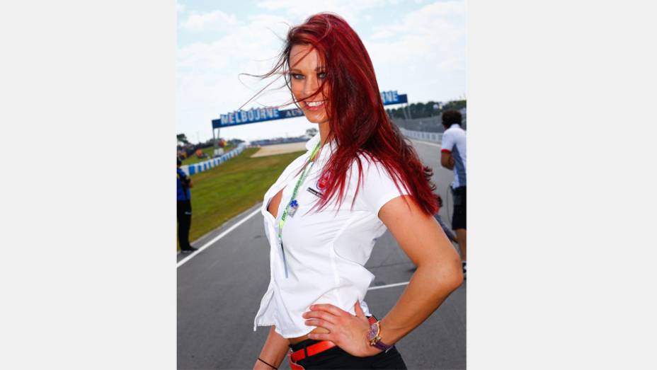 Veja as belas Garotas da MotoGP - Austrália | <a href="https://beta-develop.quatrorodas.abril.com.br/moto/noticias/motogp-lorenzo-vence-embola-campeonato-757595.shtml" rel="migration">Leia mais</a>