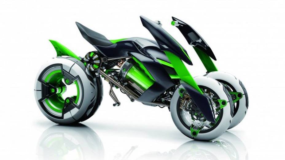 Seu garfo dianteiro que é capaz de se inclinar e ficar em uma posição mais alta, Comfort Mode... | <a href="https://beta-develop.quatrorodas.abril.com.br/moto/noticias/kawasaki-mostra-j-concept-toquio-761438.shtml" rel="migration">Leia mais</a>