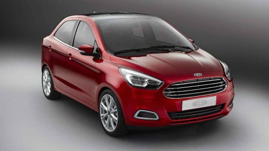 Modelo foi criado para os mercados emergentes | <a href="https://beta-develop.quatrorodas.abril.com.br/noticias/fabricantes/ford-divulga-imagens-oficiais-novo-ka-sedan-772215.shtml" rel="migration">Leia mais</a>