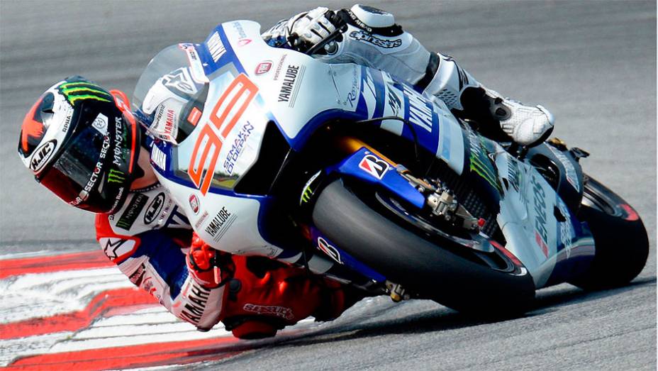 Jorge Lorenzo foi apenas o sexto colocado em Sepang | <a href="https://beta-develop.quatrorodas.abril.com.br/moto/noticias/motogp-marquez-domina-sepang-dia-772483.shtml" rel="migration">Leia mais</a>