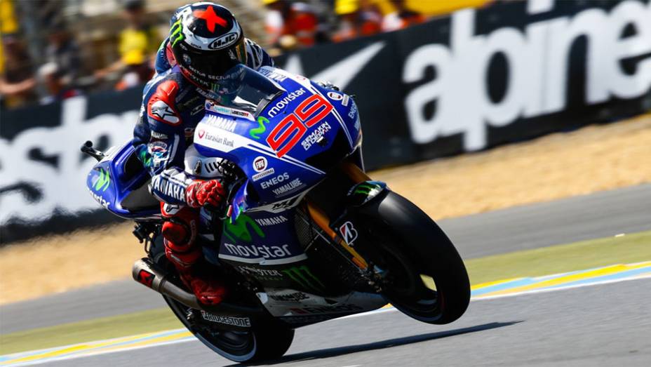 Jorge Lorenzo foi apenas o s&eacute;timo| <a href="https://beta-develop.quatrorodas.abril.com.br/moto/noticias/motogp-marquez-domina-treino-livre-franca-783040.shtml" rel="migration">Leia mais</a>