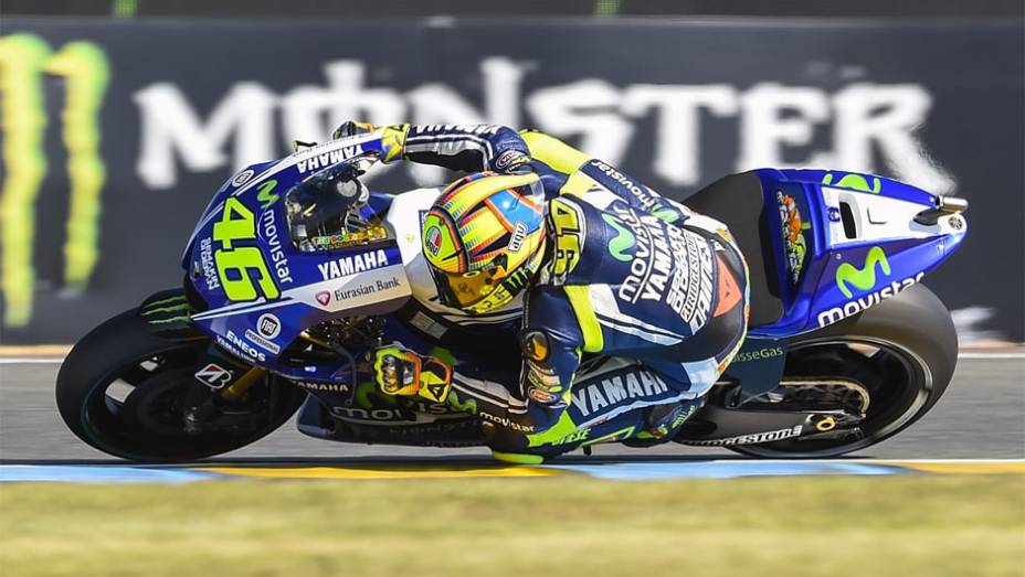 Valentino Rossi ficou com o quinto tempo | <a href="https://beta-develop.quatrorodas.abril.com.br/moto/noticias/motogp-marquez-pole-le-mans-783126.shtml" rel="migration">Leia mais</a>