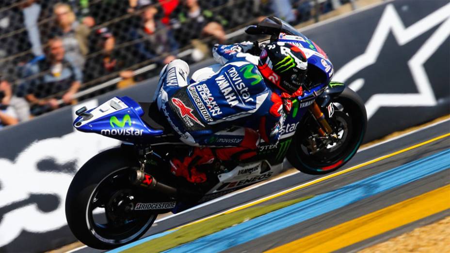 Jorge Lorenzo foi o sexto | <a href="https://beta-develop.quatrorodas.abril.com.br/moto/noticias/motogp-marquez-pole-le-mans-783126.shtml" rel="migration">Leia mais</a>