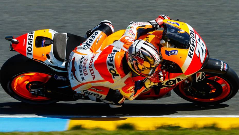 Dani Pedrosa foi apenas o nono | <a href="https://beta-develop.quatrorodas.abril.com.br/moto/noticias/motogp-marquez-pole-le-mans-783126.shtml" rel="migration">Leia mais</a>