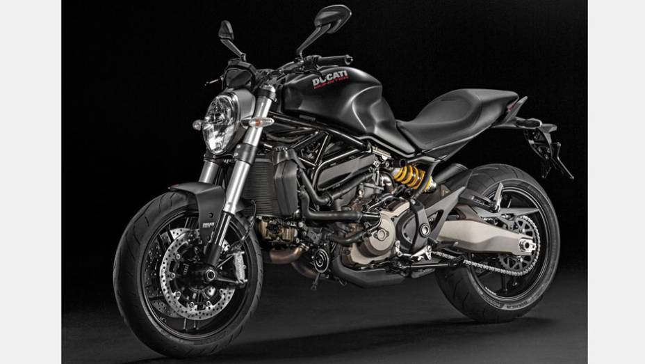 Os destaques incluem controle de tra&ccedil;&atilde;o com oito n&iacute;veis, ABS com 3 configura&ccedil;&otilde;es e Ride-by-Wire, tamb&eacute;m com tr&ecirc;s modos de condu&ccedil;&atilde;o | <a href="https://beta-develop.quatrorodas.abril.com.br/moto/noticias/ducati-revela-monster-821-2014-784507.shtml" rel="migration">Leia mais</a>