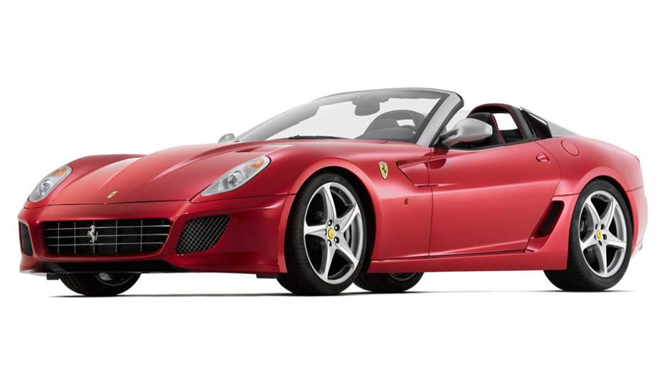 11º) Ferrari 599 SA Aperta (2011) - valor do IPVA: Ferrari 599 SA Aperta; valor venal: R$ 1.594.270,00; equivale a: Fiat Punto T-JET 1.4 Turbo (R$ 62.477,00)