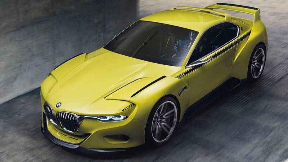 BMW 3.0 CSL Hommage (2015) - ele surgiu como tributo ao 3.0 CS, carro muito popular da montadora alemã há quatro décadas. Seu visual é inovador, além de contar com materiais leves em sua construção. | <a href="https://beta-develop.quatrorodas.abril.com.br/galerias/espec" rel="migration"></a>