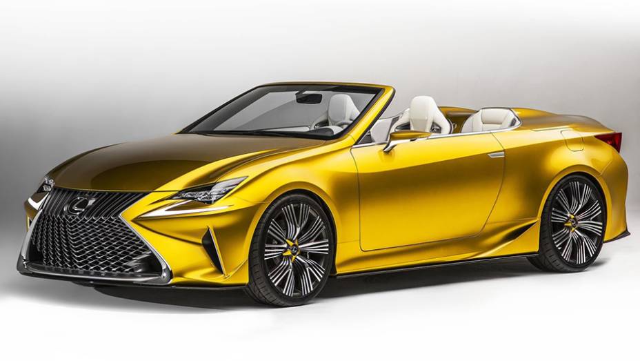 Lexus LF-C2 (2014) - um clássico roadster, com configuração de bancos 2 + 2. Mas, de clássico, só isso! Em termos de design, o LF-C2 é bastante ousado e antevê o visual dos futuros modelos da montadora. | <a href="https://beta-develop.quatrorodas.abril.com.br/galerias/e" rel="migration"></a>