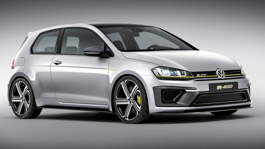 Volkswagen Golf R400 (2014) - o nome dele já dá um indício de sua principal característica: 400 cavalos de potência. Pode esfregar as mãos, pois ele, de fato, terá uma versão de produção. | <a href="https://beta-develop.quatrorodas.abril.com.br/galerias/especiais/concei" rel="migration"></a>