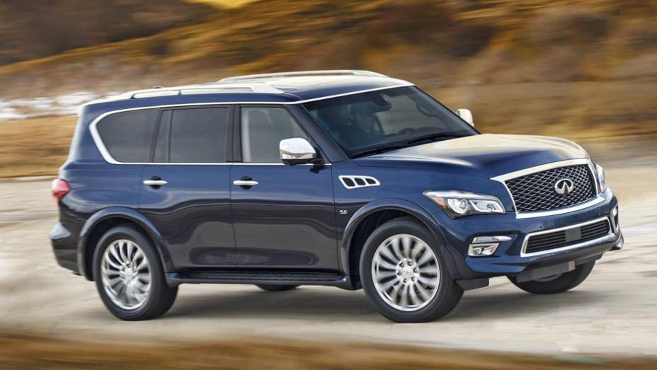 Infiniti apresentou o reestilizado QX80 2015 no Sal&atilde;o de Nova York. | <a href="https://beta-develop.quatrorodas.abril.com.br/noticias/saloes/new-york-2014/" rel="migration">Leia mais</a>