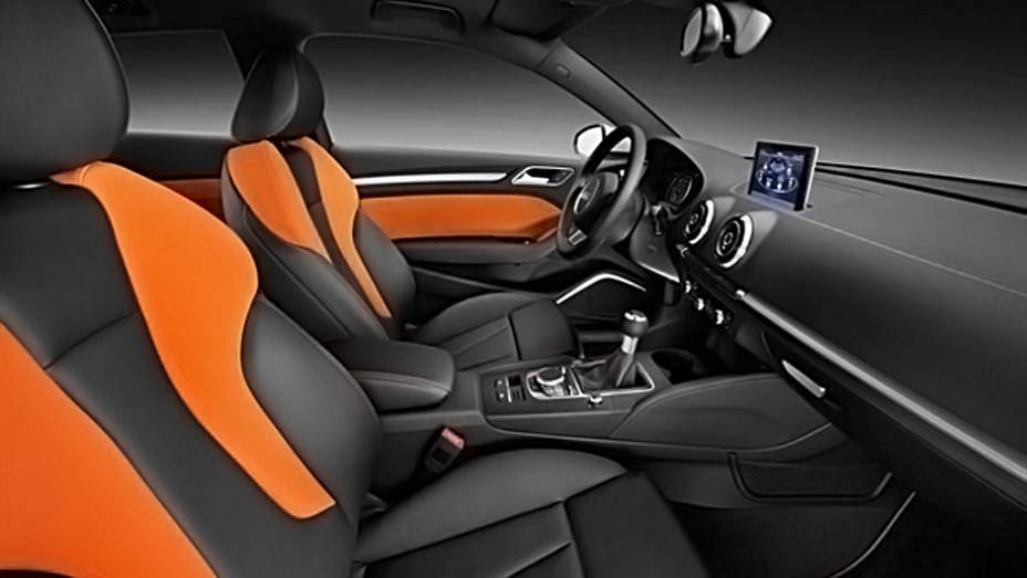 Interior adota lista de equipamentos usada pelo A6 e A8 | <a href="https://beta-develop.quatrorodas.abril.com.br/saloes/genebra/2012/audi-a3-678626.shtml" rel="migration">Leia mais</a>