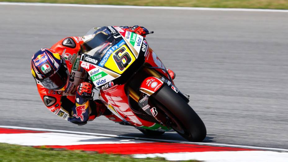 Bradl fez bom treino e larga em quarto. | <a href="https://beta-develop.quatrorodas.abril.com.br/moto/noticias/motogp-marquez-crava-pole-malasia-807785.shtml" rel="migration">Leia mais</a>