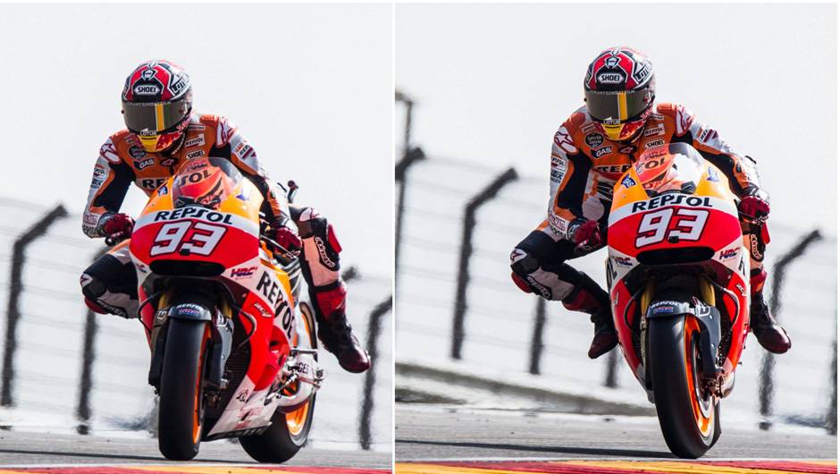 M&aacute;rquez foi o primeiro no treino | <a href="https://beta-develop.quatrorodas.abril.com.br/moto/noticias/motogp-marquez-crava-11a-pole-ano-802760.shtml" rel="migration">Leia mais</a>