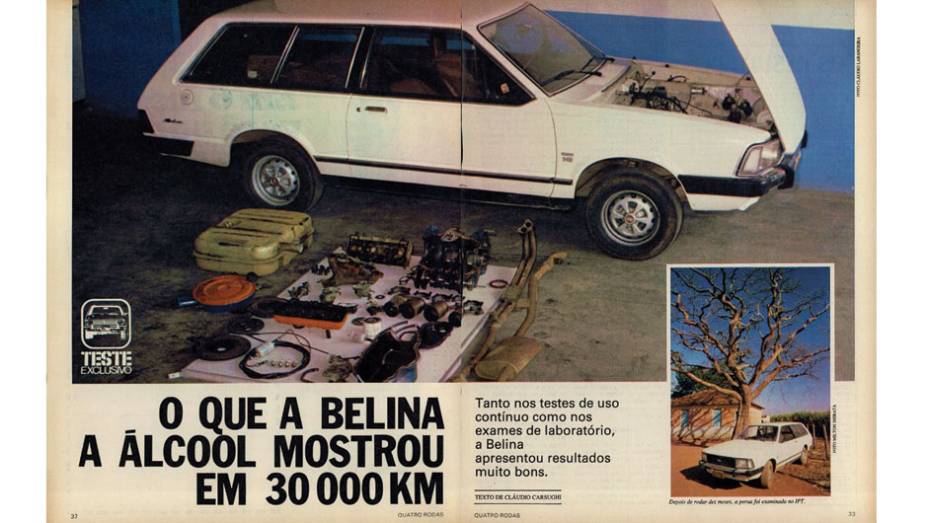 Ford Belina: mesmo com álcool no tanque, a perua se saiu muito bem tanto nos testes de uso contínuo quanto nos exames realizados em laboratório. | <a href="https://beta-develop.quatrorodas.abril.com.br/acervodigital/home.aspx?edicao=259pg=33" rel="migration">Leia mais</a>