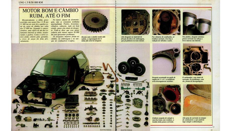 Fiat Uno 1.5 R: a quebra do câmbio e a carroceria barulhenta nos preocuparam, mas nenhum problema superou o check-control, que apontou defeitos inexistentes em várias ocasiões. | <a href="https://beta-develop.quatrorodas.abril.com.br/acervodigital/home.aspx?edicao=336&p" rel="migration"></a>