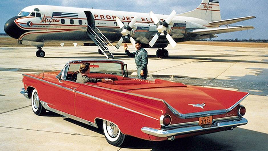 Electra 1959Novo topo de linha, com nome de avião, ele tinha no estilo a referência aérea com barbatanas em forma de asa de gaivota Electra 1959Novo topo de linha, com nome de avião, ele tinha no estilo a referência aérea com barbatanas em forma de asa de gaivota