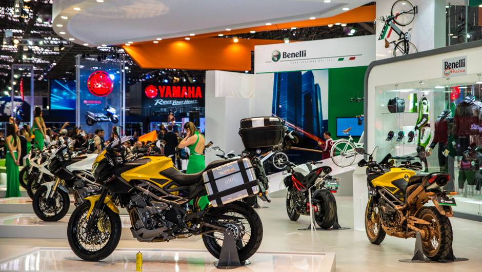 Estande da Benelli no Salão Duas Rodas 2013 Estande da Benelli no Salão Duas Rodas 2013