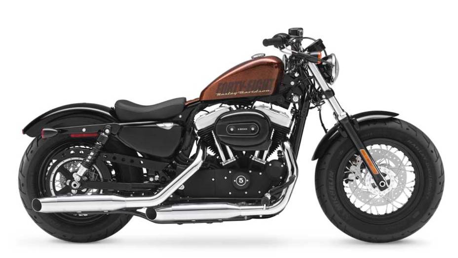 Ela traz um motor Evolution de 1.200 cm3 | <a href="https://beta-develop.quatrorodas.abril.com.br/moto/noticias/harley-davidson-tres-novidades-ao-salao-duas-rodas-756391.shtml" rel="migration">Leia mais</a>