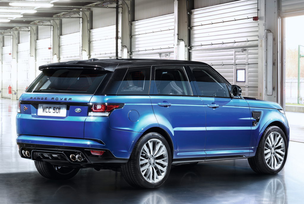 <strong>Land Rover Range Rover Sport SVR &ndash;</strong>&nbsp;O jip&atilde;o chegou equipado com o mesmo V8 5.0 de 550 cv do F-Type R, o utilit&aacute;rio superesportivo vai de 0 a 100 km/h em 4,7 segundos.&nbsp;
