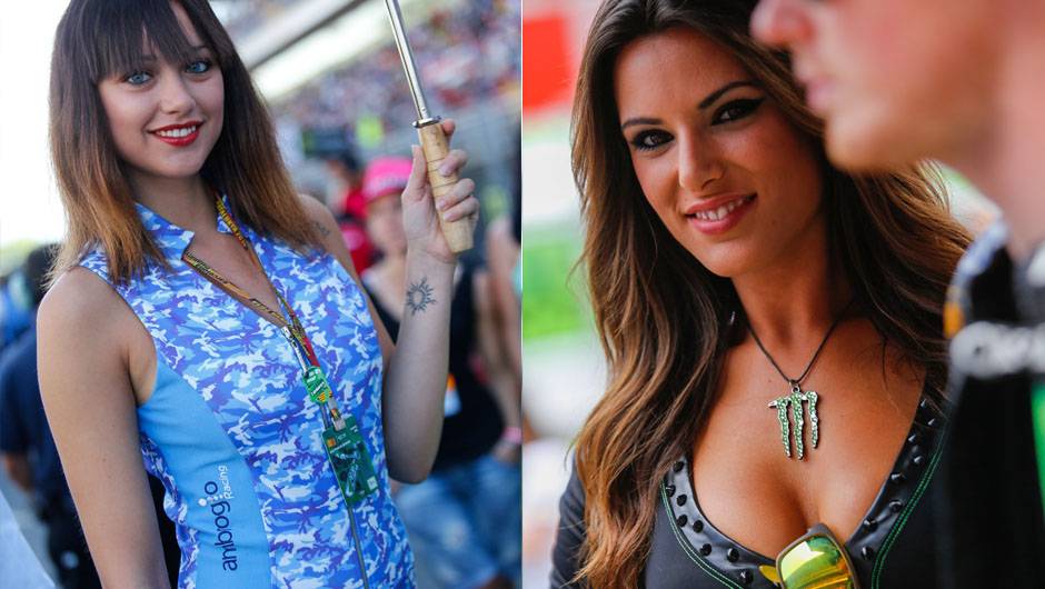 As garotas mais bonitas da etapa da Catalunha da MotoGP | <a href="https://beta-develop.quatrorodas.abril.com.br/moto/noticias/motogp-marquez-vence-corrida-emocionante-barcelona-786084.shtml" rel="migration">Leia mais</a>