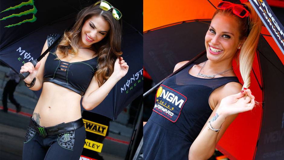 As garotas mais bonitas da etapa da Catalunha da MotoGP | <a href="https://beta-develop.quatrorodas.abril.com.br/moto/noticias/motogp-marquez-vence-corrida-emocionante-barcelona-786084.shtml" rel="migration">Leia mais</a>