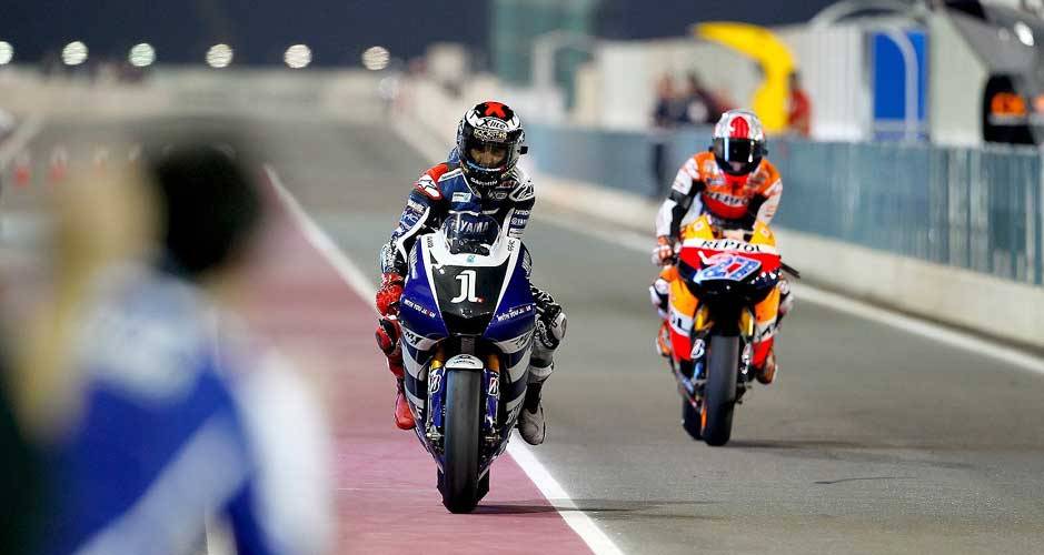 O atual campeão Jorge Lorenzo, da Yamaha, ficou em segundo lugar O atual campeão Jorge Lorenzo, da Yamaha, ficou em segundo lugar