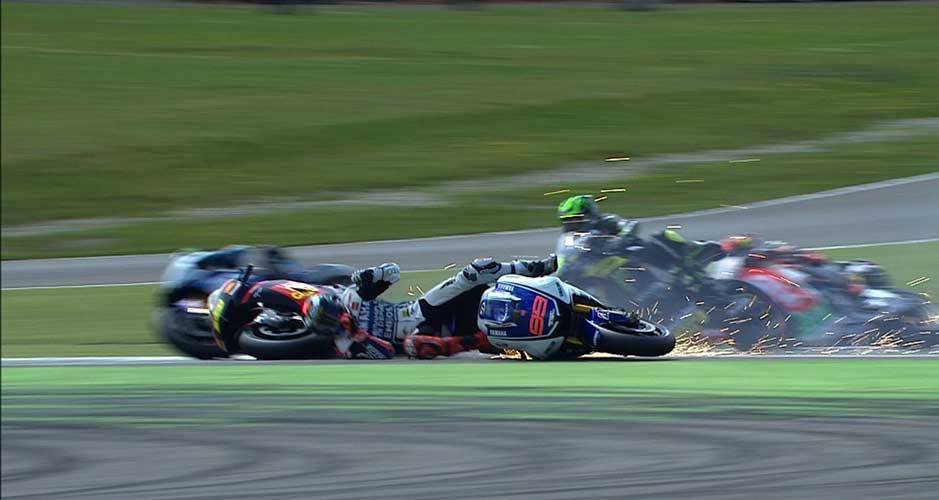 Acidente entre Bautista e Lorenzo Acidente entre Bautista e Lorenzo