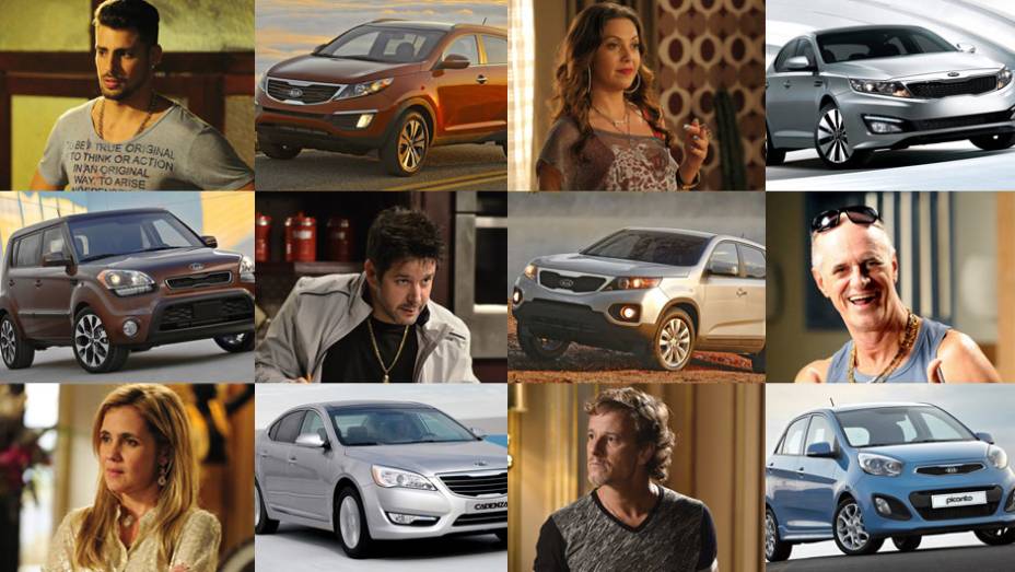 A Kia Motors resolveu pegar carona no sucesso da novela Avenida Brasil e o resultado é que vários personagens usam os carros da empresa coreana na trama; veja a seguir qual veículo cada personagem dirige | <a href="https://beta-develop.quatrorodas.abril.com.br/reportage" rel="migration"></a>