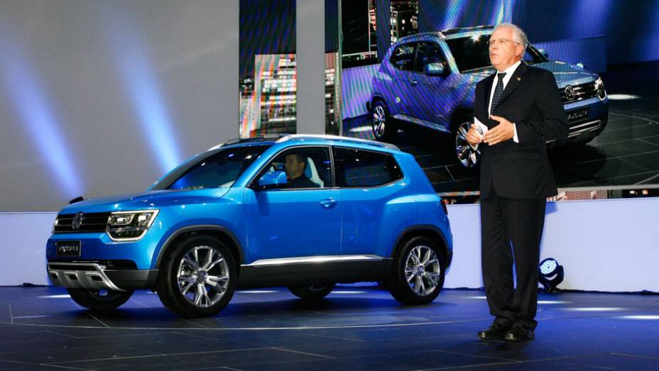 A frente do Taigun &eacute; parecida com os utilit&aacute;rios esportivos Tiguan e Touareg<a href="https://beta-develop.quatrorodas.abril.com.br/salao-do-automovel/2012/carros/taigun-708675.shtml" rel="migration">Leia mais</a>