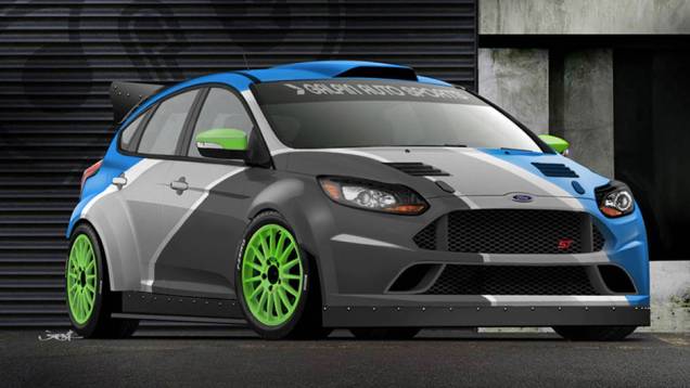 Na interpretação da Galpin Autosport, o Focus foi convertido pra utilizar metanol como combustível, ganhou novos freios, suspensão e body kit completo Na interpretação da Galpin Autosport, o Focus foi convertido pra utilizar metanol como combustível, ganhou novos freios, suspensão e body kit completo