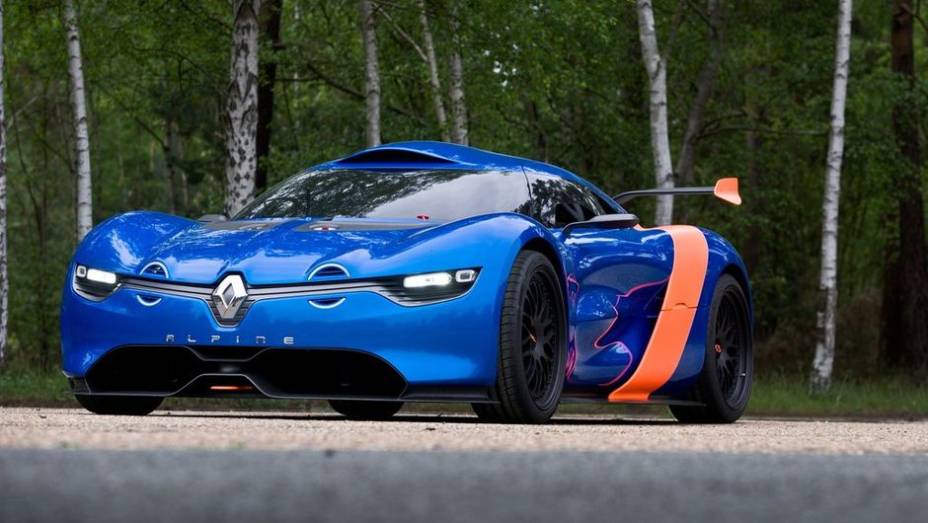 Por fim, chegamos ao presente. Essa máquina é o Renault Alpine A110-50 Concept, mostrado em 2012 | <a href="https://beta-develop.quatrorodas.abril.com.br/noticias/fabricantes/renault-caterham-produzirao-nova-linha-alpine-714806.shtml" rel="migration">Leia mais</a>