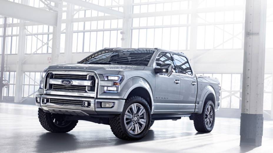 Atlas Concept é uma prévia do que será a próxima geração da Ford F-150 | <a href="https://beta-develop.quatrorodas.abril.com.br/saloes/detroit/2013/ford-atlas-concept-731027.shtml" rel="migration">Leia mais</a>