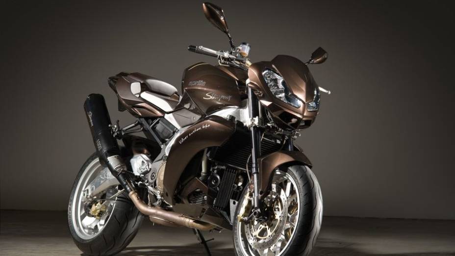 A empresa búlgara Vilner mostrou a Aprilia Stingray | <a href="https://beta-develop.quatrorodas.abril.com.br/moto/noticias/vilner-customiza-aprilia-tuono-731669.shtml" rel="migration">Leia mais</a>