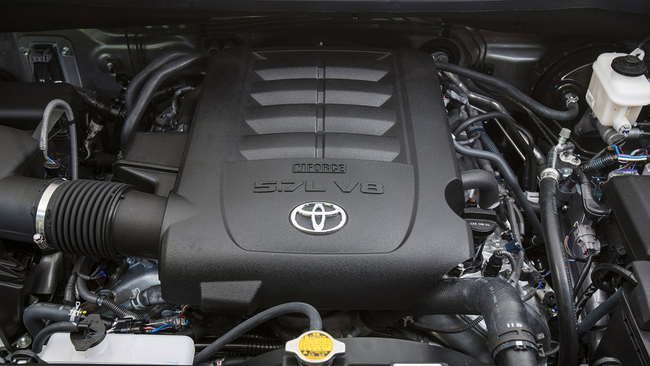 Em vers&otilde;es intermedi&aacute;rias, o escolhido &eacute; o V8 de 310 cv e, nas de topo de linha, a Tundra vem equipada com V8 de 381 cv | <a href="%20https://beta-develop.quatrorodas.abril.com.br/noticias/fabricantes/toyota-enfim-apresenta-nova-tundra-733332.shtml" rel="migration">Leia mais</a>